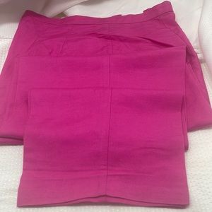 Poetic Hot Pink Pants Size 13-14 Waist 36” Inseam 28.5 Ramie/Cotton
